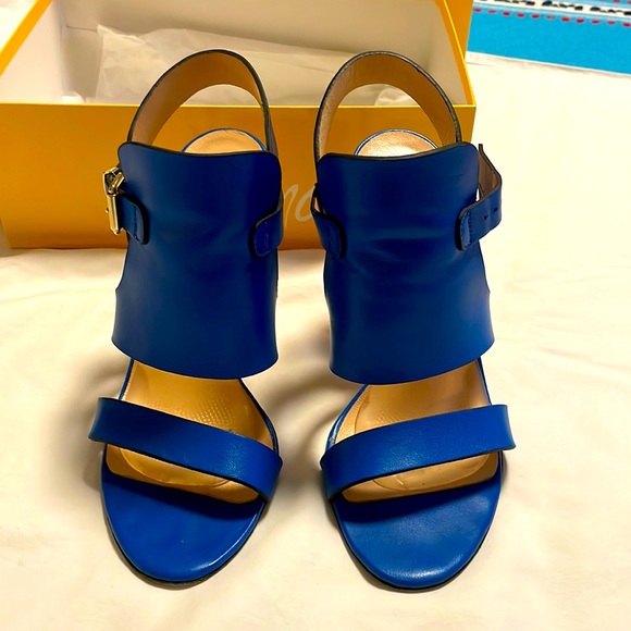 MIMOSA Maxime Oltremare blue chunky heel size 37 - Picture 1 of 4